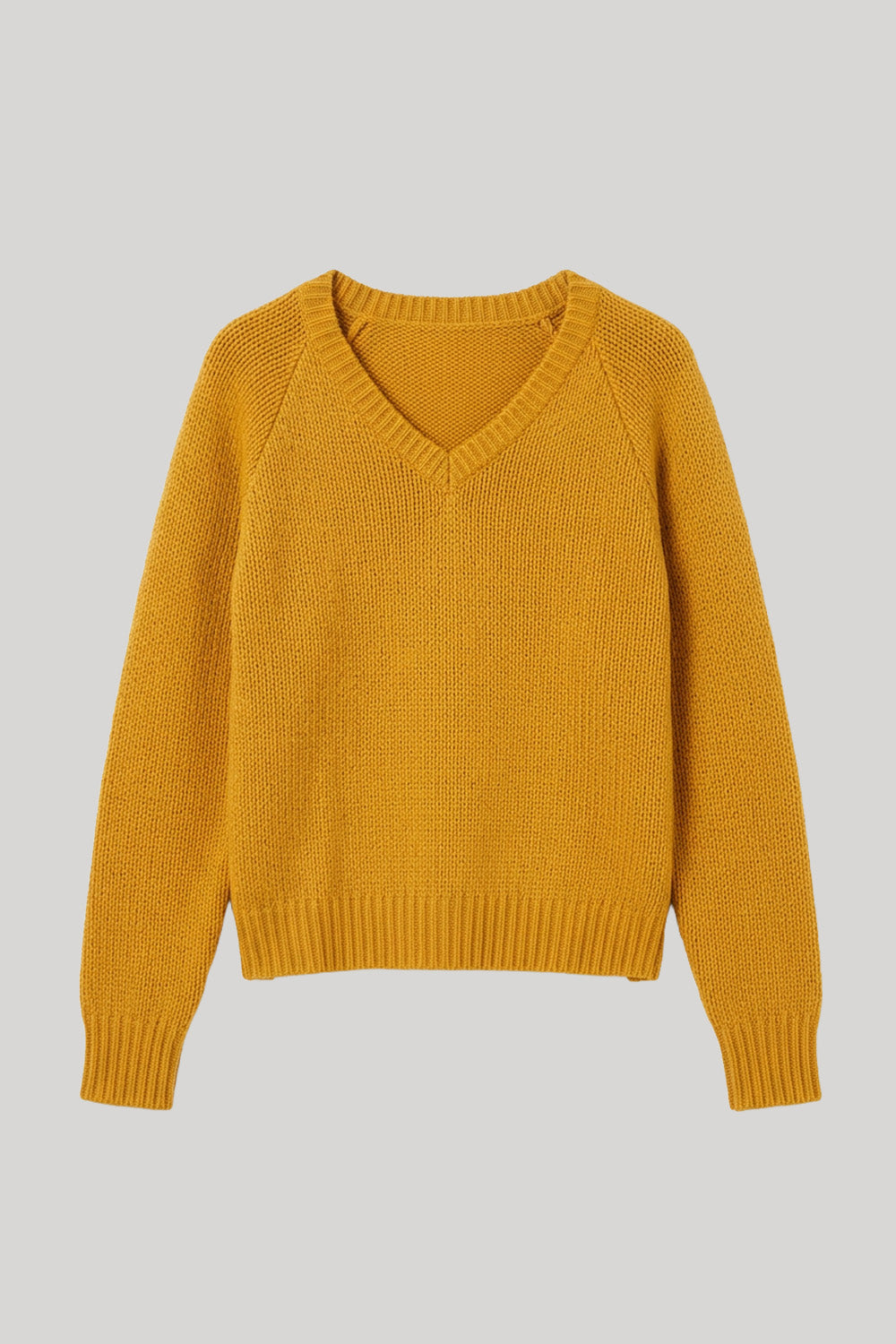 Yellow v neck swater