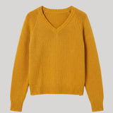 Yellow v neck swater