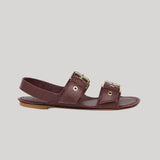 Jamie Haller | The Double Buckle Sandal in Oxblood