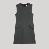 Jil Sander | Silk Blend Mini Dress in Anthracite