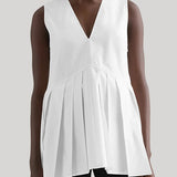 Jil Sander | Cotton Poplin Pleated Top
