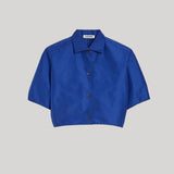 Jil Sander | Technical Faille Shirt in Bluebell