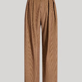 Kallmeyer | Joel Pleated Trouser in Chestnut