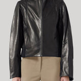 Kallmeyer | Liam Leather Bomber in Black Lambskin