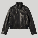 Kallmeyer | Liam Leather Bomber in Black Lambskin