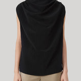Kallmeyer | Penny Draped Top in Shadow Striped Viscose