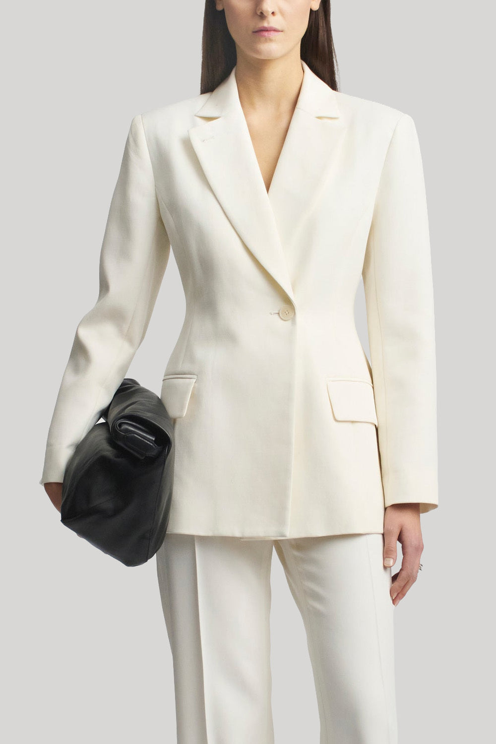 White cotton blazer