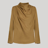 Kallmeyer | Tabitha Blouse in Gold Soft Satin