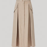 Le Kasha | Karut Linen Skirt in Straw