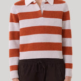 Kujten | Royce Stripe Sweater in Burnt Orange