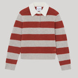Kujten | Royce Stripe Sweater in Burnt Orange
