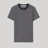 Nili Lotan | Lana Tee in Black/Ivory Stripe
