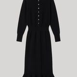 Black knit dress
