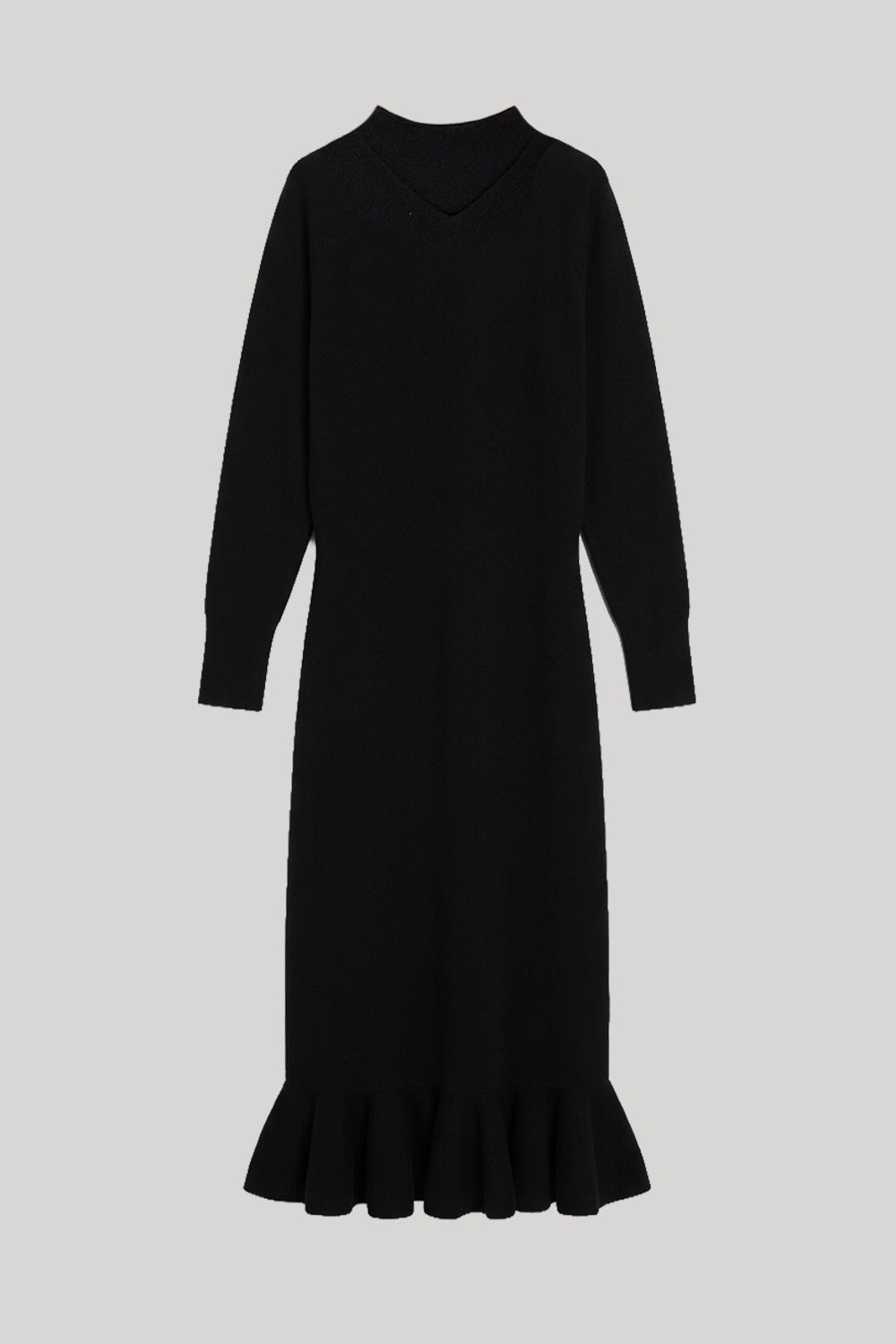Black knit dress