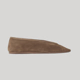Taupe suede slipper