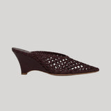 Le Monde Beryl | Victoria Mule Knotted in Burgundy Leather