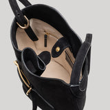 Little Liffner | Belted Bucket Bag Crossbody in Black