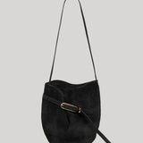 Little Liffner | Belted Bucket Bag Crossbody in Black