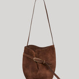 Little Liffner | Belted Bucket Bag Crossbody in Brown