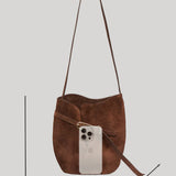 Liffner | Belted Bucket Bag in Saddle Brown