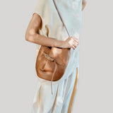 Liffner | Belted Bucket Bag in Saddle Brown