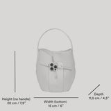 Liffner | Belted Bucket Bag Mini in Beige Raffia