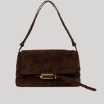 Brown belted shoulder bag