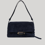 Navy belted shoulder bag