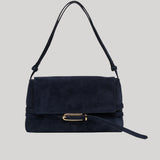 Navy belted shoulder bag