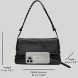 Liffner | Belted Shoulder Bag in Navy