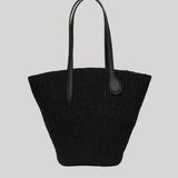 Liffner | Straw Basket in Black