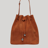 Liffner | Charm Bucket in Suede Brown