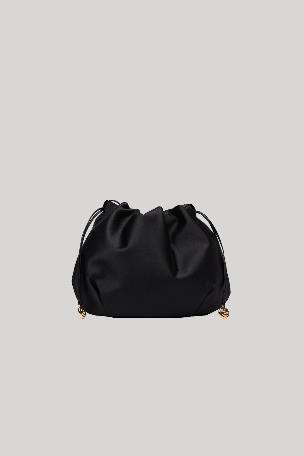 Black satin pouch