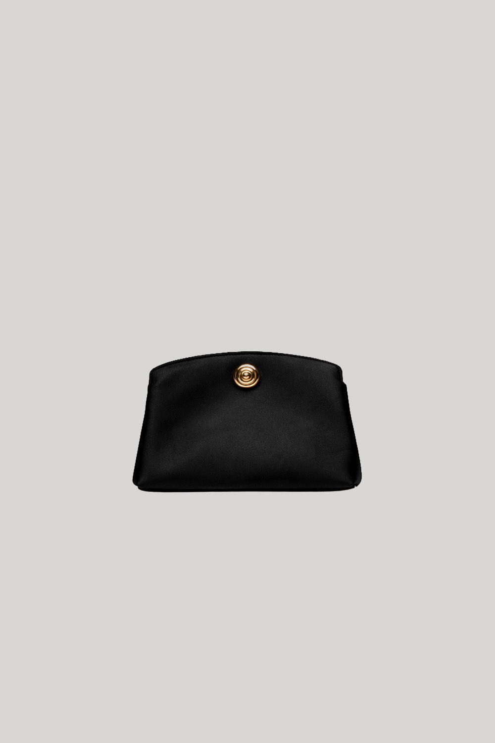 Black satin clutch