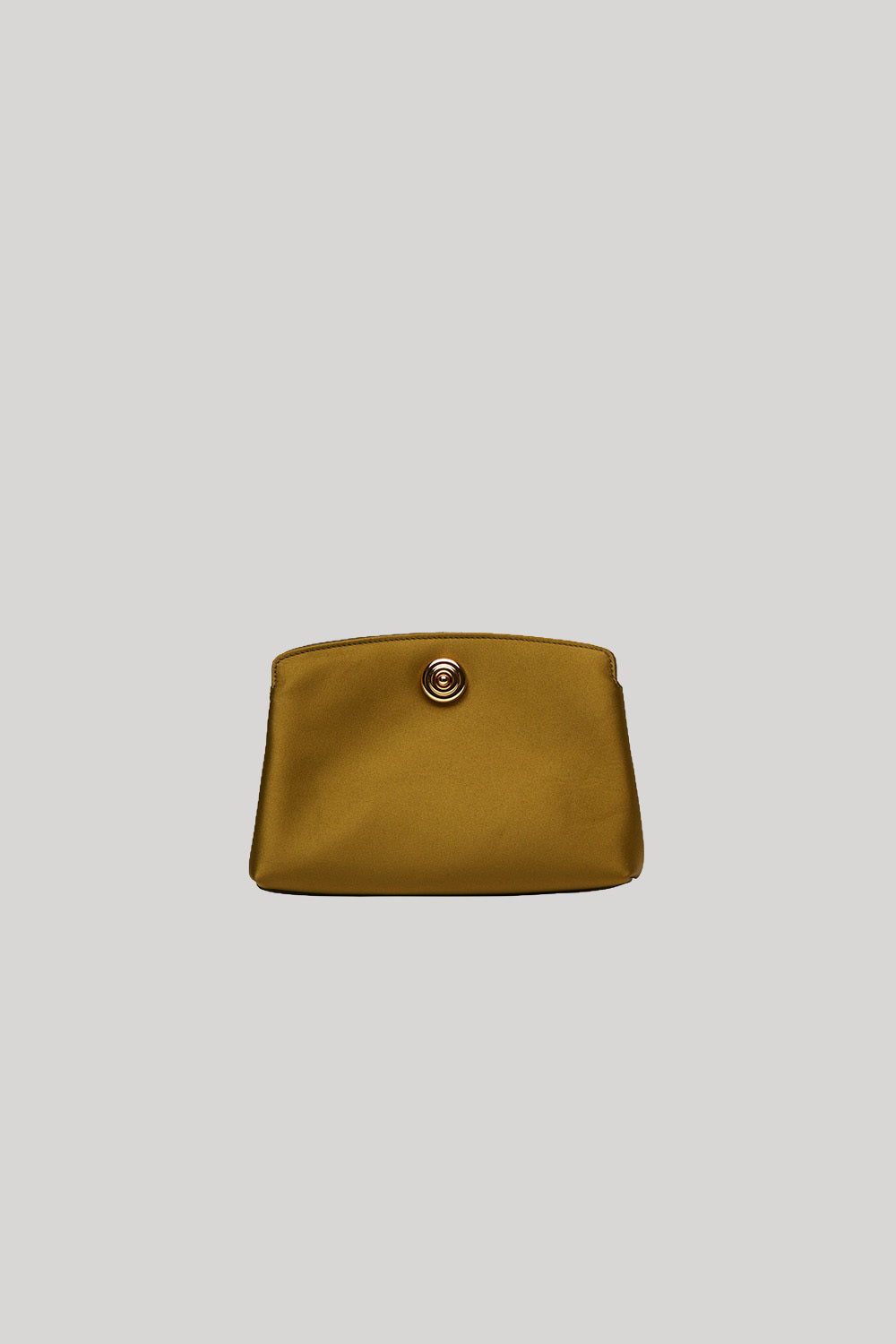 Green satin clutch