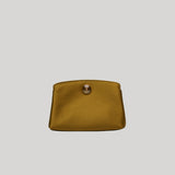 Green satin clutch