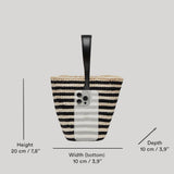 Liffner | Single Handle Basket in Black and Cream