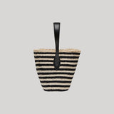 Liffner | Single Handle Basket in Black and Cream