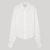 Forte Forte | Linen Gauze Shirt with Embroidery in Crystal