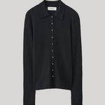 Black button down top