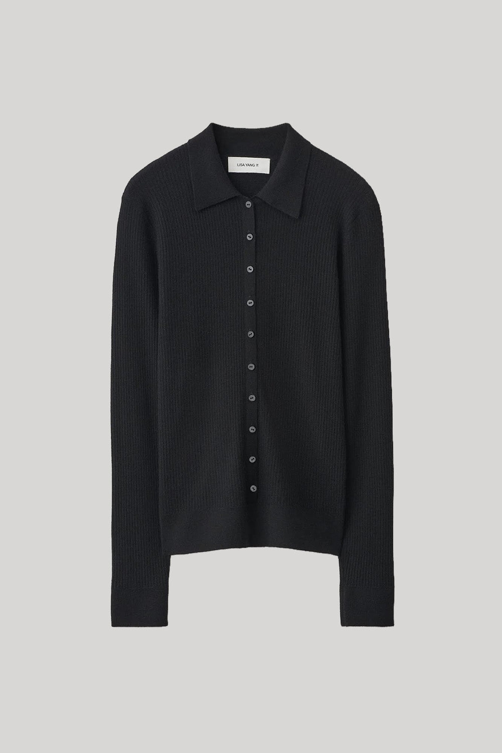 Black button down top