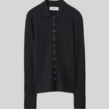 Black button down top