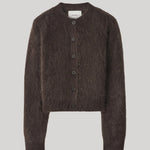 Dark brown fuzzy cardigan