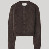 Dark brown fuzzy cardigan