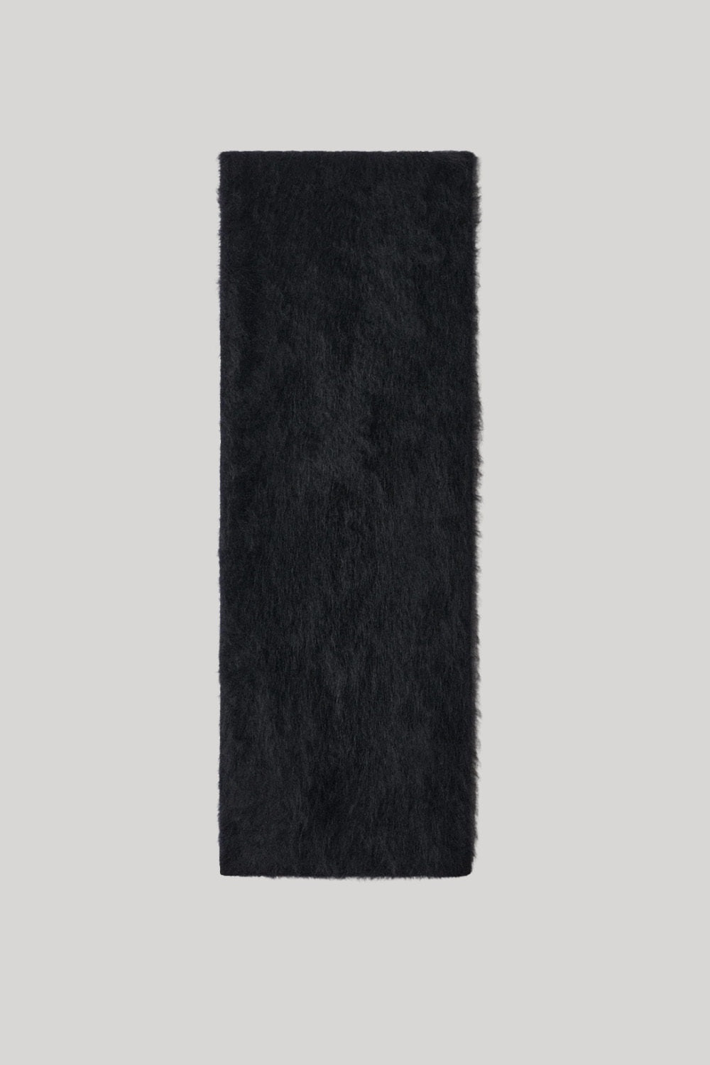 Brushed cashmere grey scarf