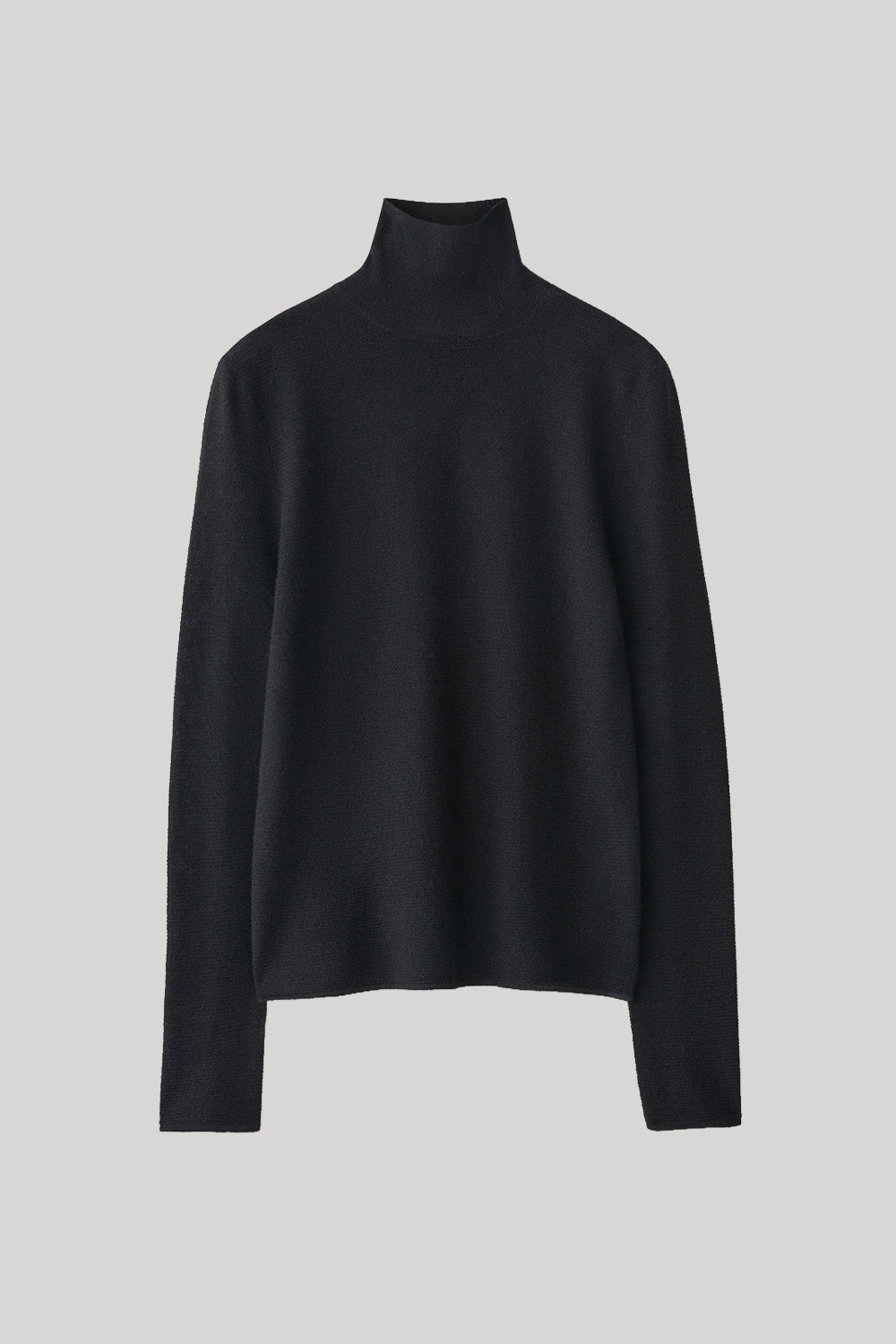 Black turtleneck sweater