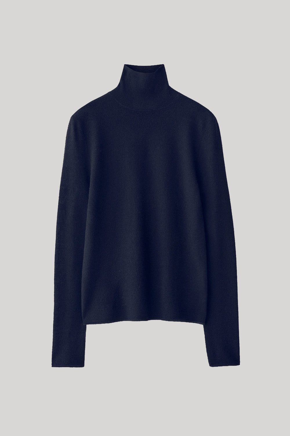 Navy turtleneck sweater