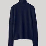 Navy turtleneck sweater