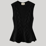 Black sleeveless knit