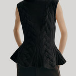 Black sleeveless knit